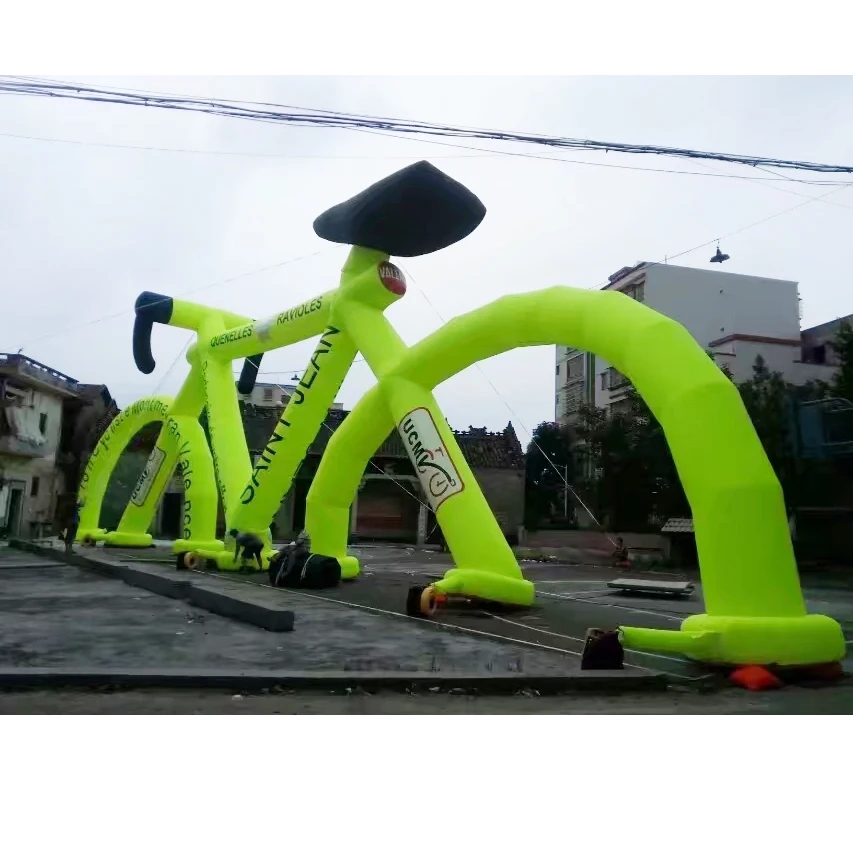 giant inflatable bike and care replica for advertising
