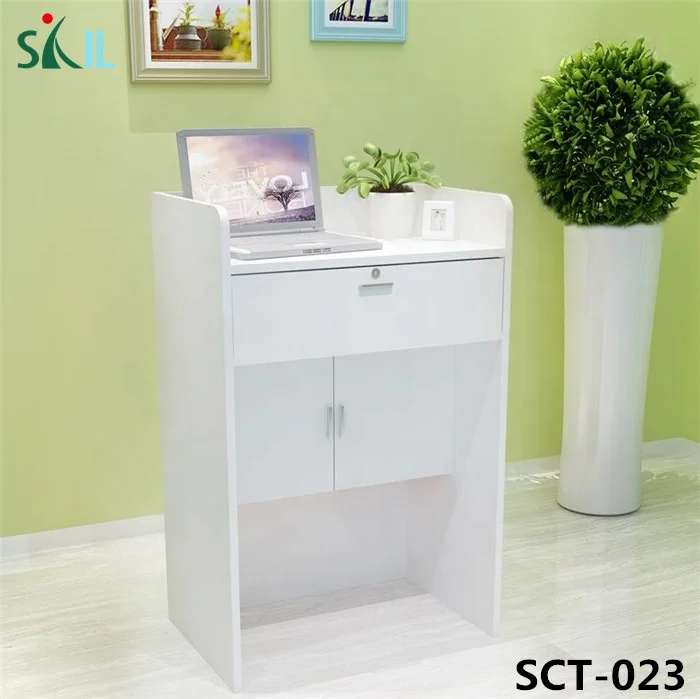 small size reception counter table restaurant front desk table