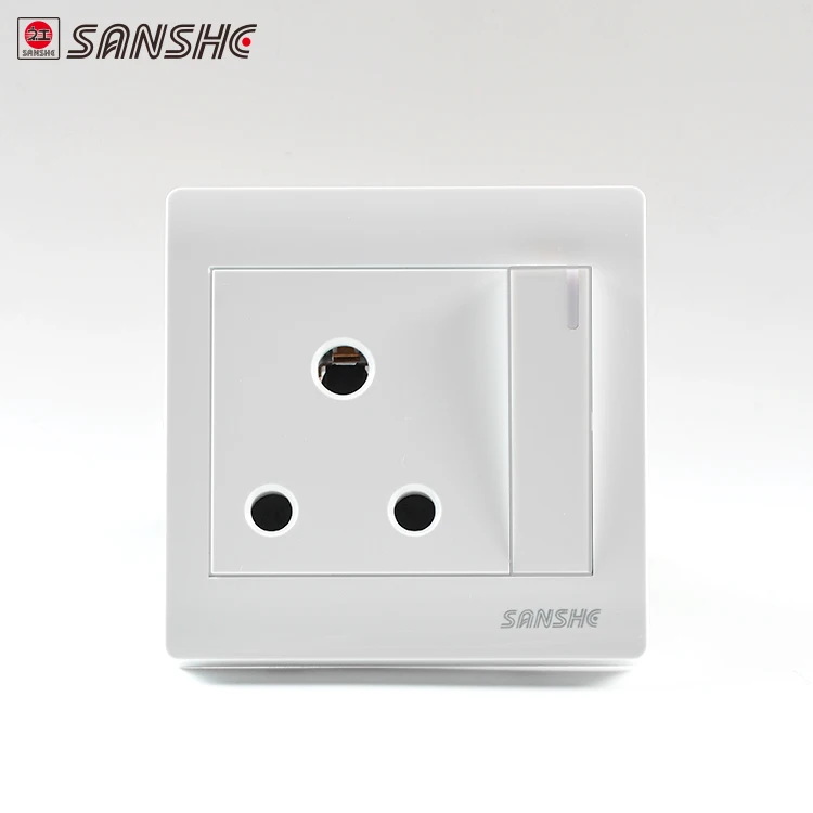 SANSHE 15A Британский стены Мощность Кнопка свет розетка с выключателем