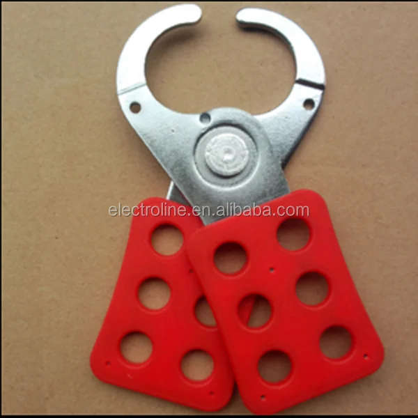 Wholesale made Lockey Red tagout Proof Locks 6 Holes Steel Safety Lockout Hasp 25MM & 38MM