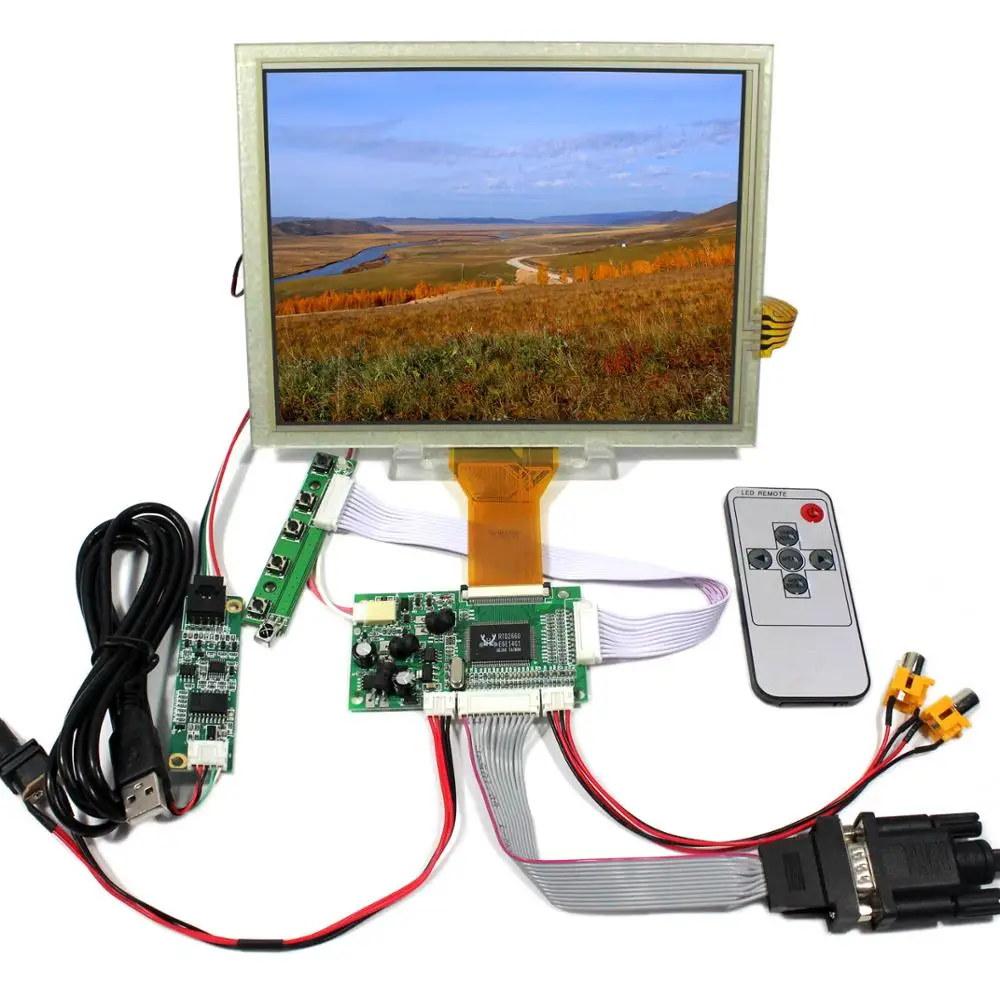 8 дюймов tft ЖК-дисплей с сенсорным экраном VGA 2AV драйвер платы