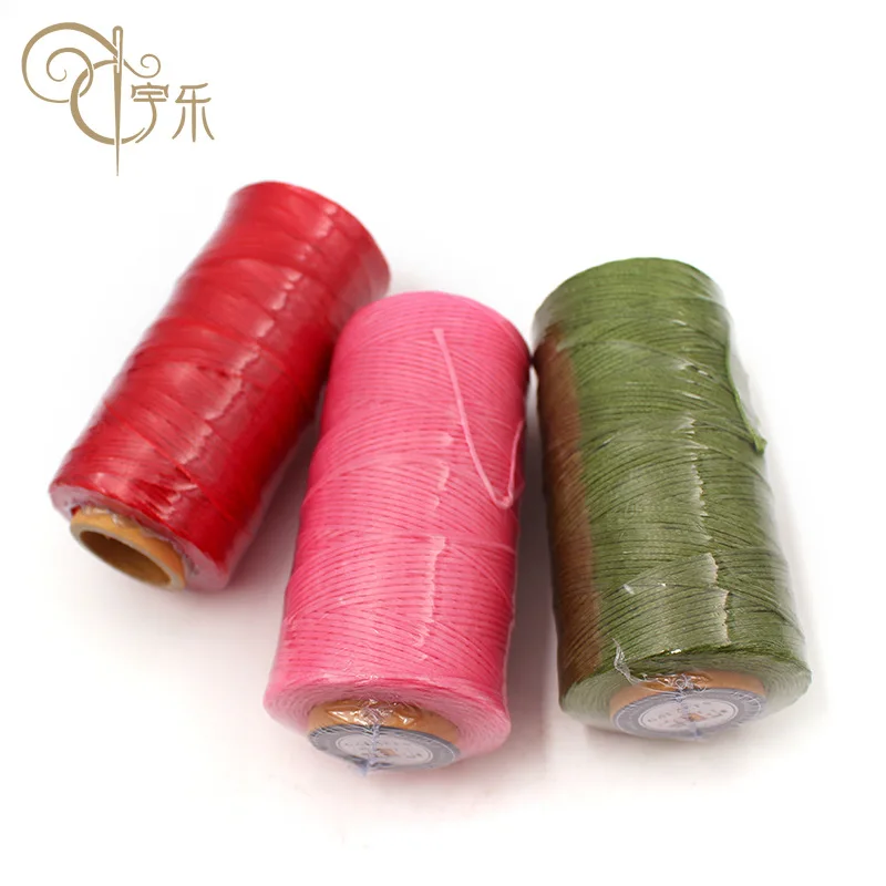 150D/16 Manufacturer Wholesale Leather Sewing Polyester High Strength Braid Flat Wax Thread