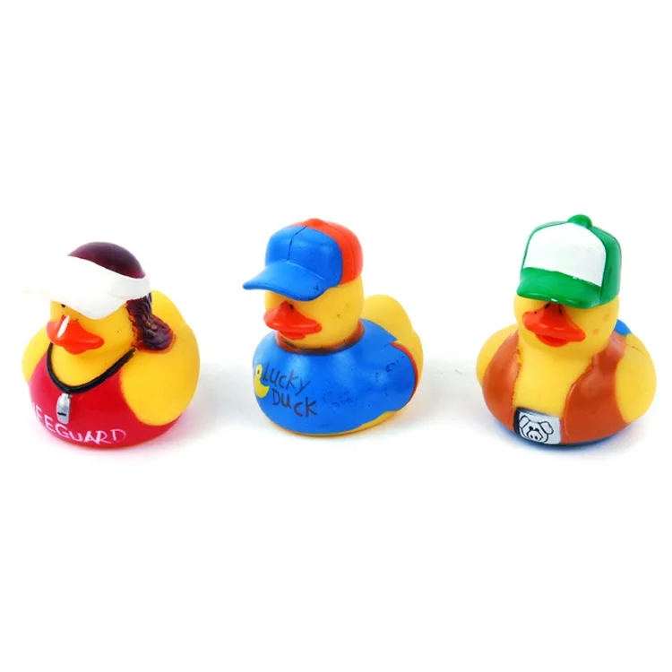 Custom Colorful Cool Boy Bath Rubber Glow Doctor Ducks Mini Ball Set For Baby