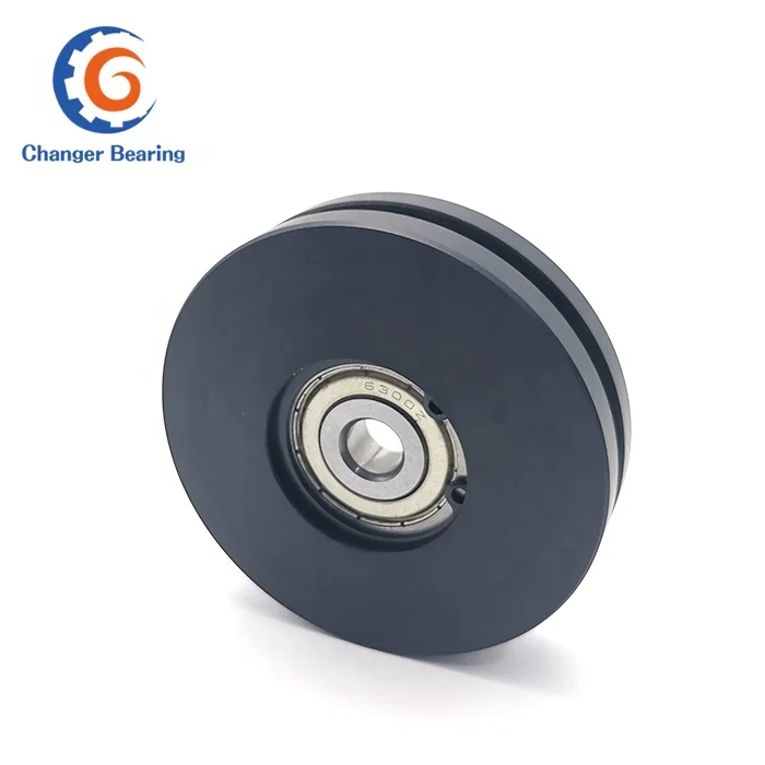 Customized Nylon or POM plastic pulley wheels with bearings as per your drawing