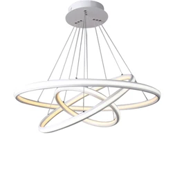 Modern suspended adjustable  light fixture  tri-ring  acrylic  LED Circle restaurant hanging light
