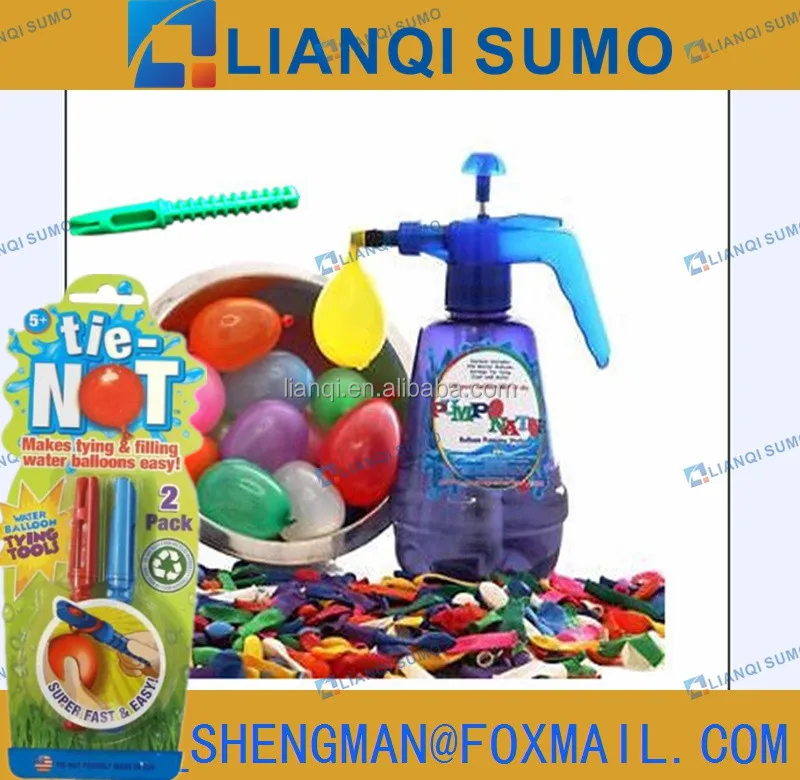 WATER BOMB TERM SET W/72 PCS WATER BALLOONS and 2PCS SIMPLE WATER BALLOON TYING TOO /2PCS QUICK-FILL LOADER