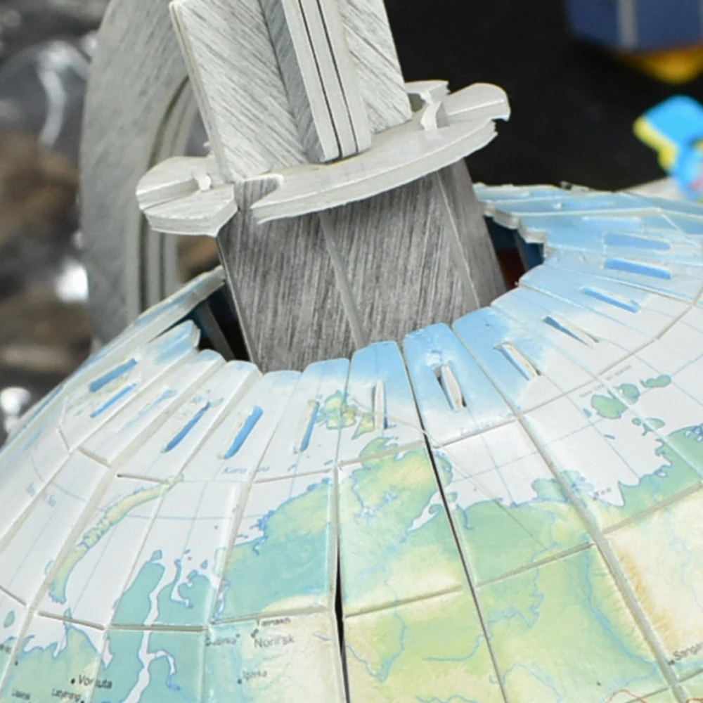 Aerospace 3D Puzzle Planets - Earth Globe Model Kit for Kids, Fun and Educational Globe Puzzle, Assembling Toy for Toddlers