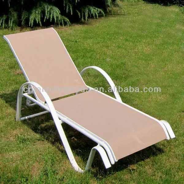 Uplion Outdoor Foldable Aluminum Leisure Pool Sun Lounger Beach Sling Chair Garden Sunbed