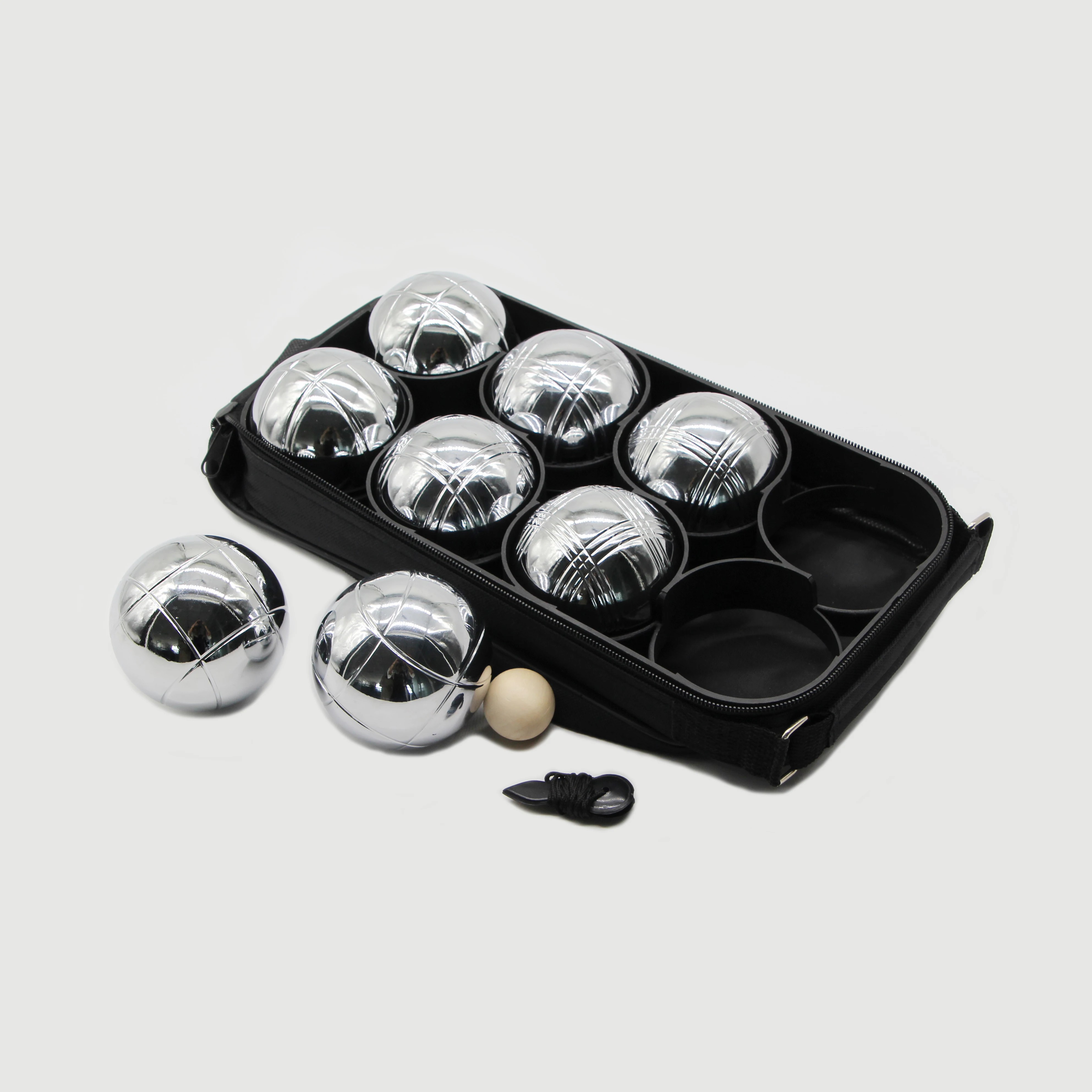 
8 balls 73mm metal petanque bocce ball set 