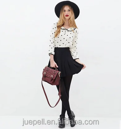 
Long sleeve tops white chiffon clothes new design elegant chiffon laides blouse 