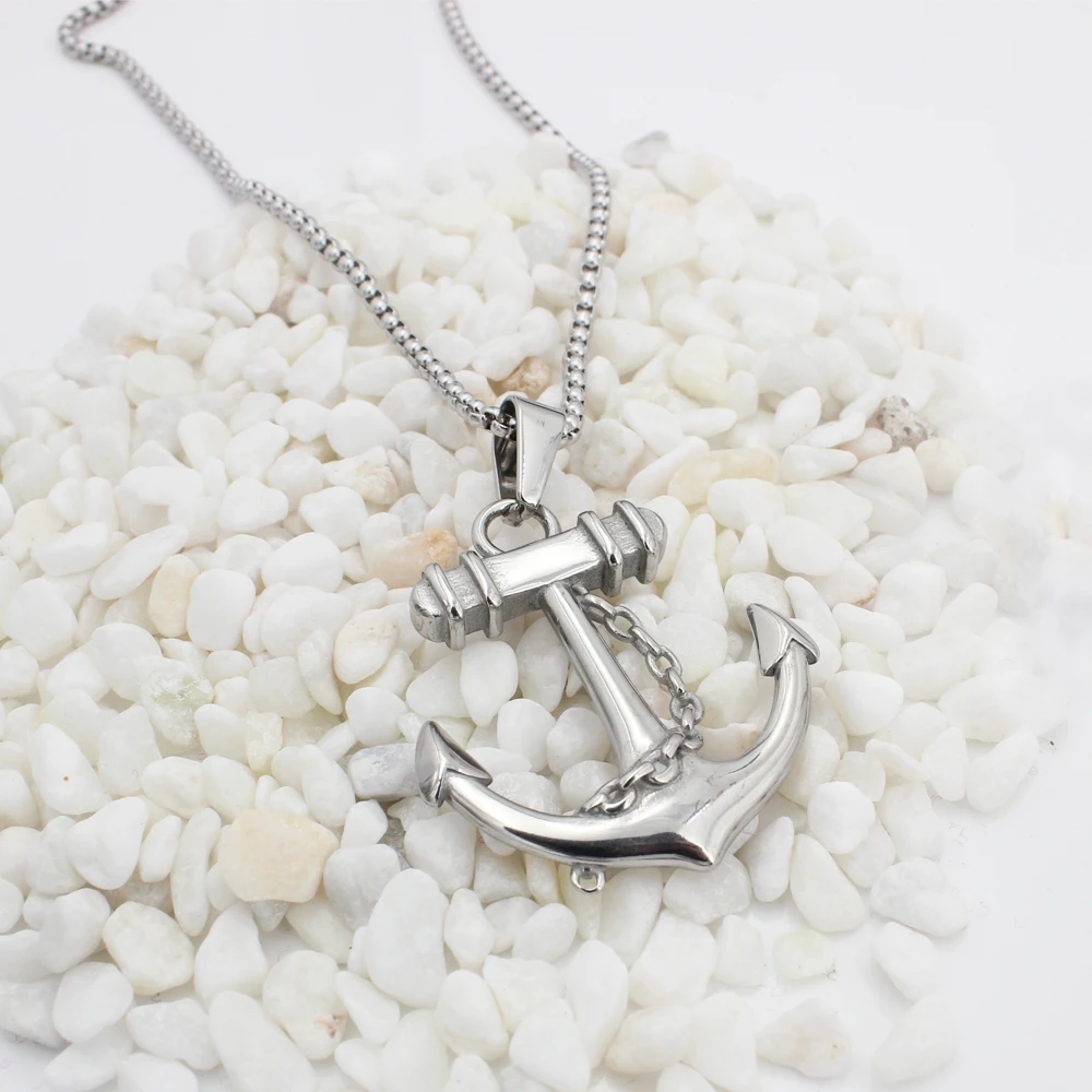 Fashion Designed Fashion Style Anchor Symbol Power Gold Plated Hip Hop Side Egyptian Pharaoh Pendant Necklace For Men