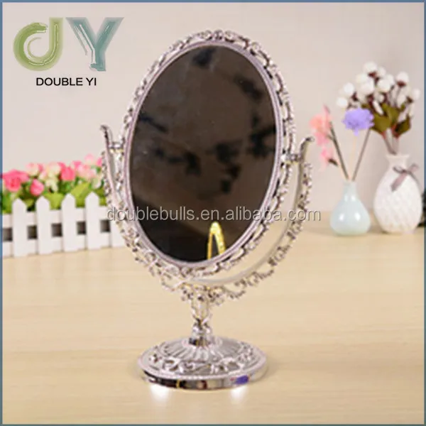 custom/wholesale double side decorative metal cosmetics beauty mirror