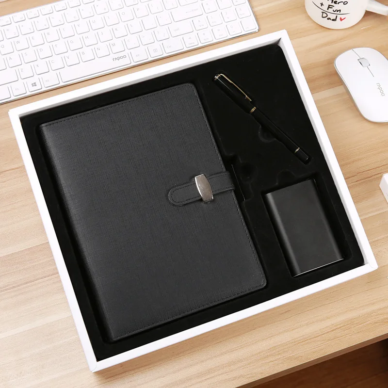 Business Corporate Gift Set Notebook Pen Power Bank Set Men Gift Set