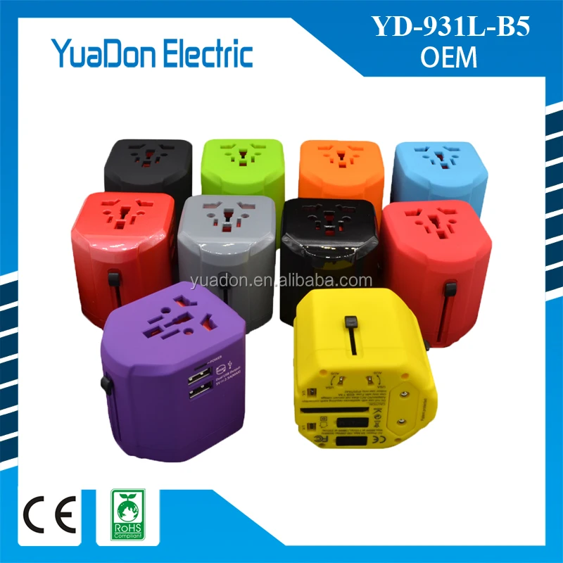 Горячие Продажи Wontravel Патент Во Всем Мире Универсальный Адаптер Путешествия Адаптер С USB Зарядное Устройство Порт