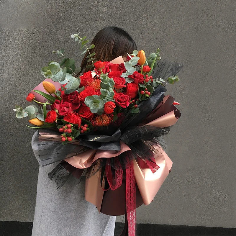 50 cm*9M  Plastic PP dot and line  Floral Waterproof Wrapping Deco Poly Mesh