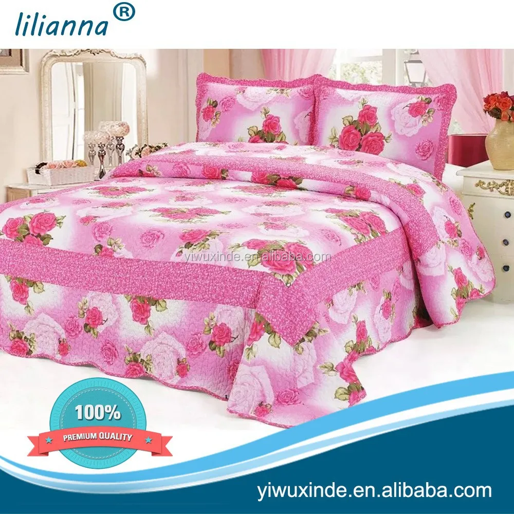 New fashion design king size 3d duvet cover set with matching curtains