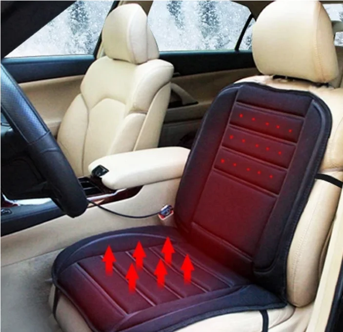 12V Auto Comfortable Car Heated Seat Cushion Hot Cover Warmer Pad in Winter Black