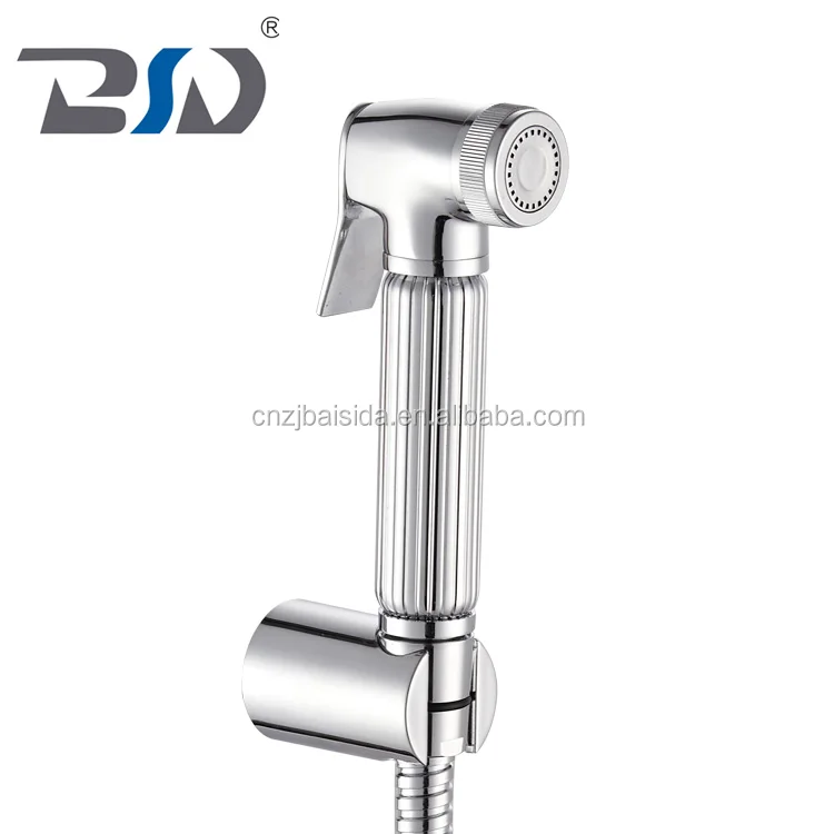 Bathroom Toilet Chrome Brass Sprayer Portable Handheld Bidet Shattaf for Muslim
