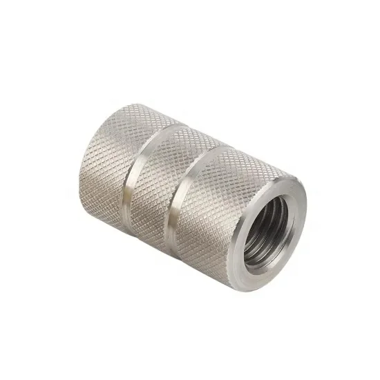 custom knurled cnc machined steel shafts parts, custom cnc metal machining knurling technology