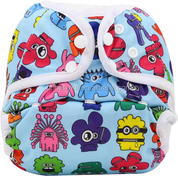 Ohbabyka Colorful Modern Cloth Nappies one size adjustable Reusable wholesale diaper covers
