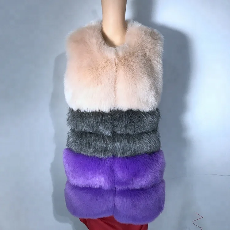 long type women mink knitted coast winter thick warm vest