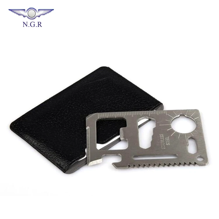 Factory directly sell  11- in- 1 Outdoor credit card survival multi tool