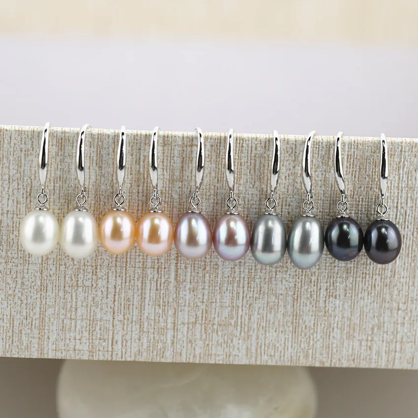 
925 sterling silver dangle dangling elegant white freshwater pearl earing designs for ladies 