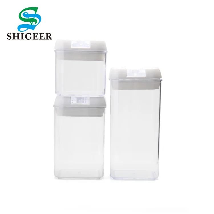 Bulk Buy Customized Square Type 0.5L 0.8L 1.2L Transparent Cover Plastic 3 Set Of Food Storage Boxes