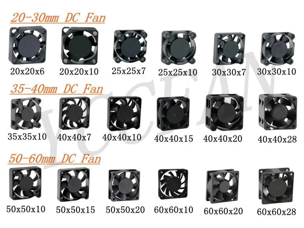 YCCFAN 20mm DC Cooling Fan 5 volt 20*20*10 Mini Small Axial Flow Brushless Fan Price