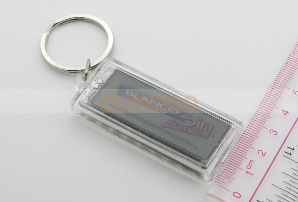 Mini Flash Solar LCD Key ring with Custom Logo Brand Solar Keychain