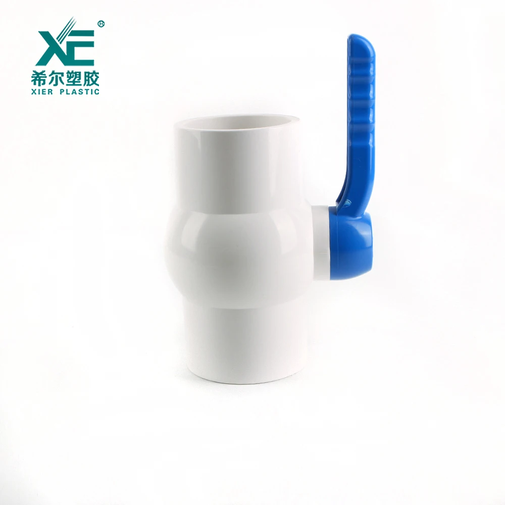 Factory price pvc compact ball valve with blue long handle