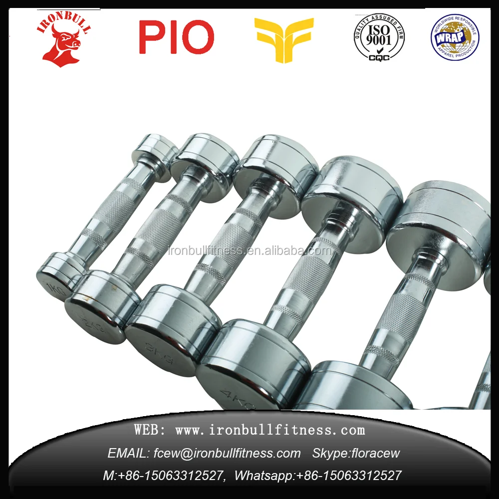 chrome stainless steel dumbbell