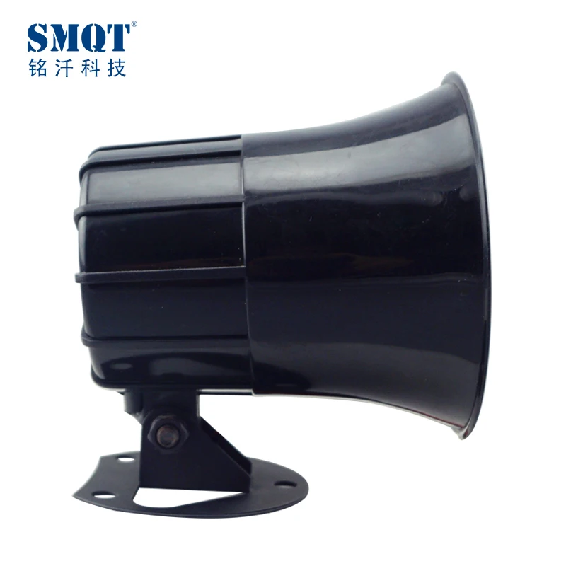 Black wired electric alarm siren from shenzhen alarm siren manufacturer