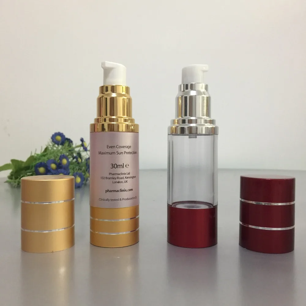 50ml aluminum acrylic emulsion airless pump bottle