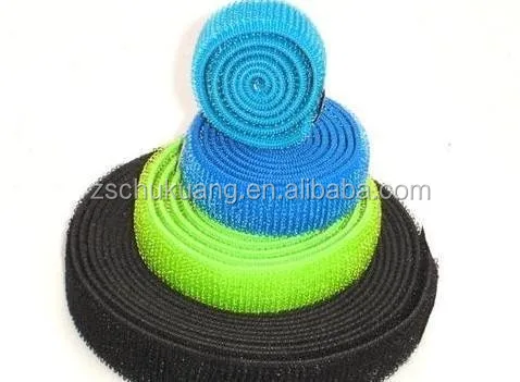 Factory supply flexible black and white hook and loop elastic straps with a buckle