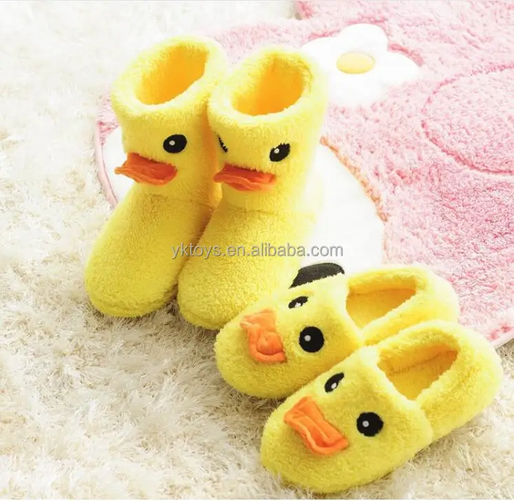 
New design winter slipper plush duck slipper animal shape warm up slipper 