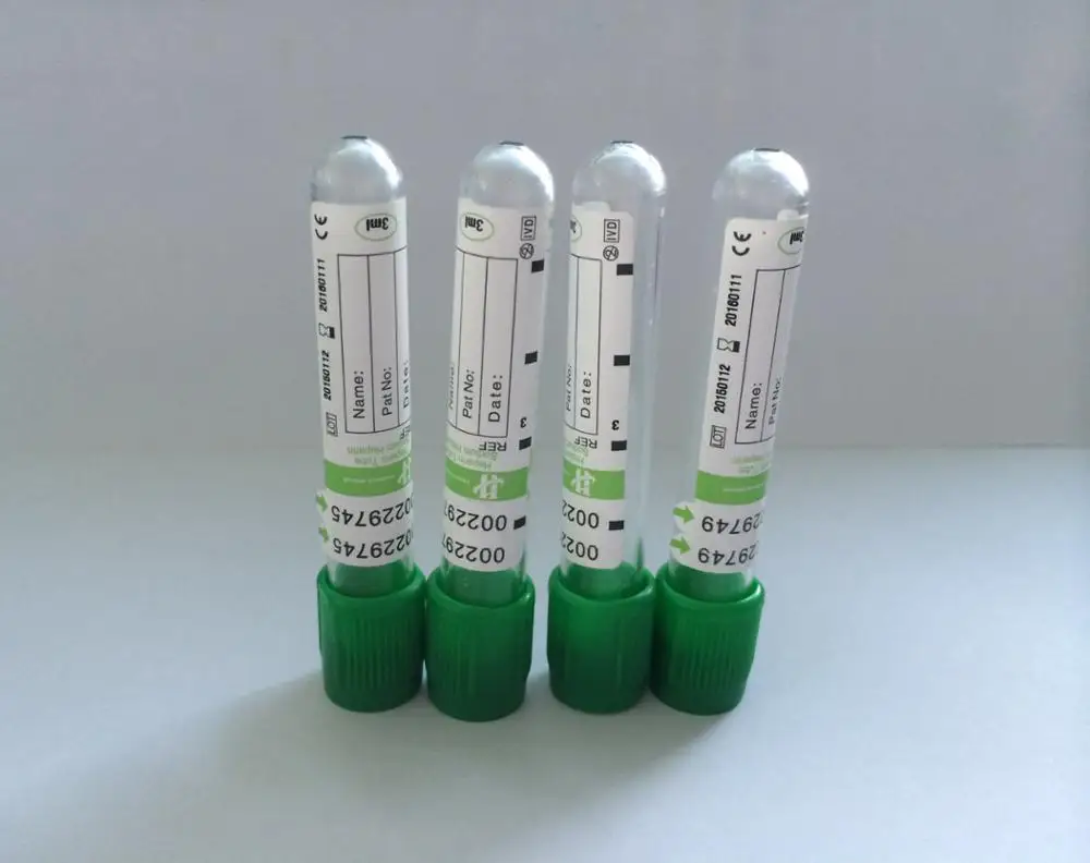 
Lithium/Sodium Heparin blood collection tube 3ml 