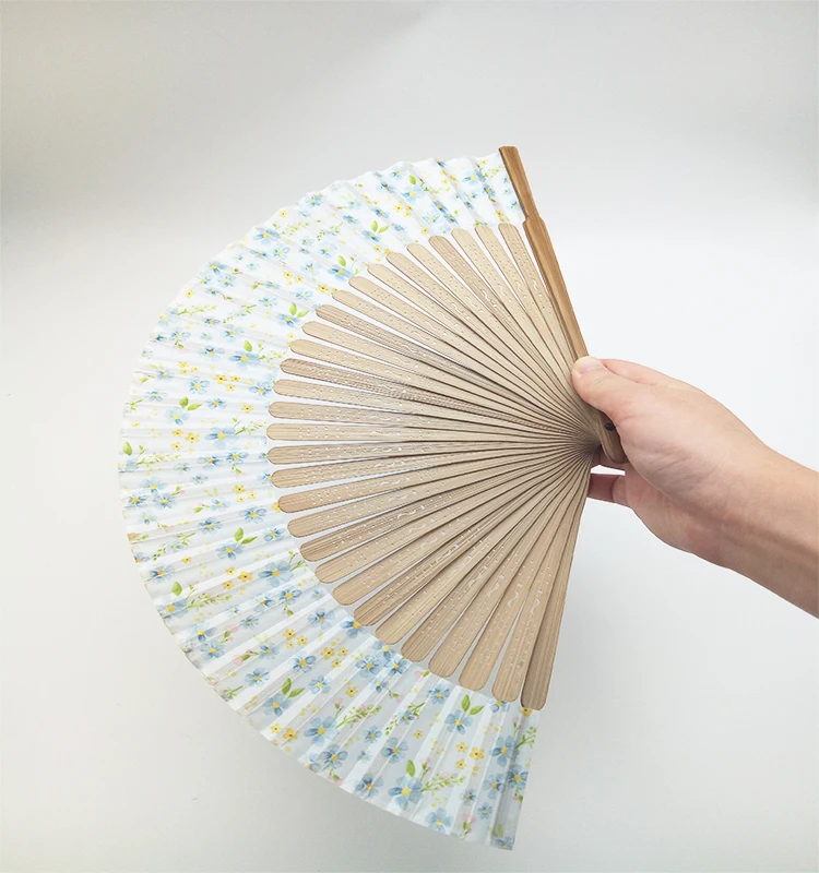 
Custom Printed Chinese Cute Handsome Durable Souvenir Bamboo Fan Folding Hand Fan 