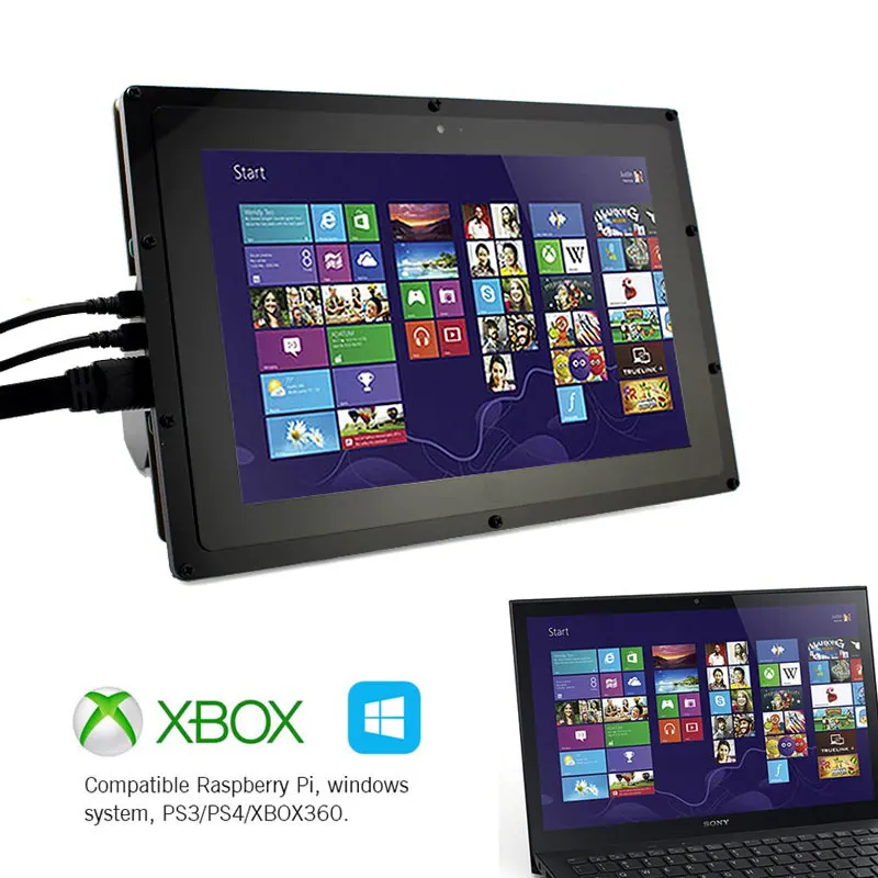 Waveshare Raspberry Pi Screen IPS 10.1 Inch Touchscreen LCD Monitor 1280*800 Display for Raspberry Pi 3 2 Windows 10/8/7