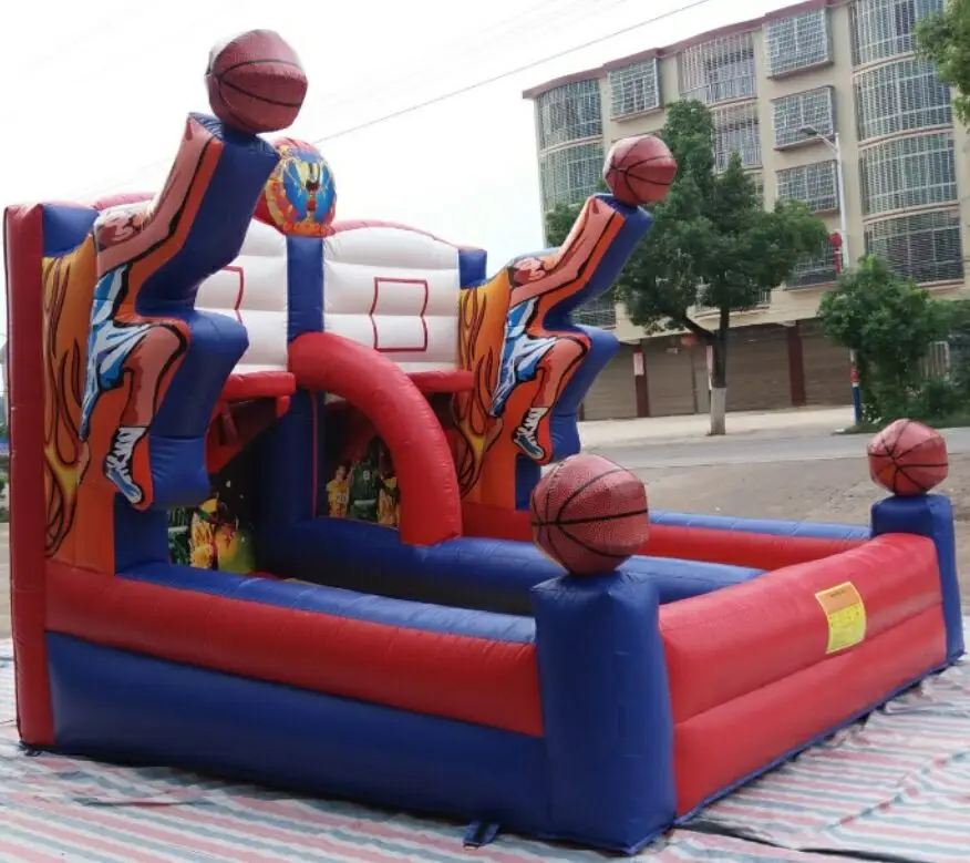 
2019 New design kids playground or outdoor indoor backyard inflatable basketball bounce game 