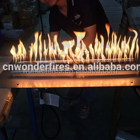 indoor gas fireplace spur burner kit system