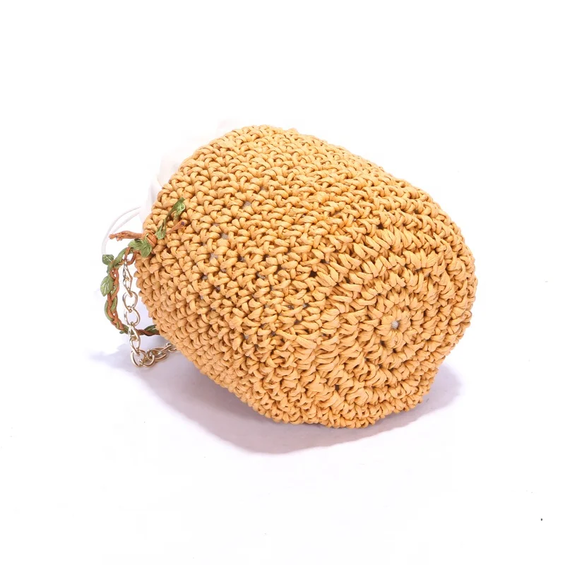 Guangdong Wholesale Eco-friendly  handmade straw bag rattan bags round bag  bali woven for woman