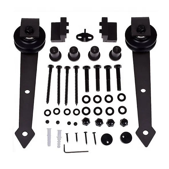 
 Китайский производитель, скользящая черная деревянная дверь сарая, фурнитура с роликом для стеклянной двери  