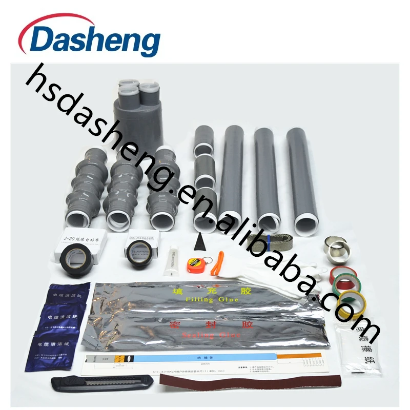 Silicone Rubber Material Full Cable Cold Shrink 11KV Terminal Kit