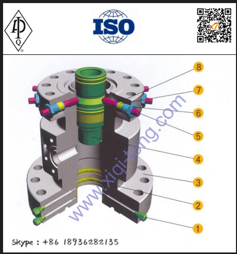 API 6A Casing head of wellhead equipment of drilling tool for oil drilling and production used in the wellhead drilling dig