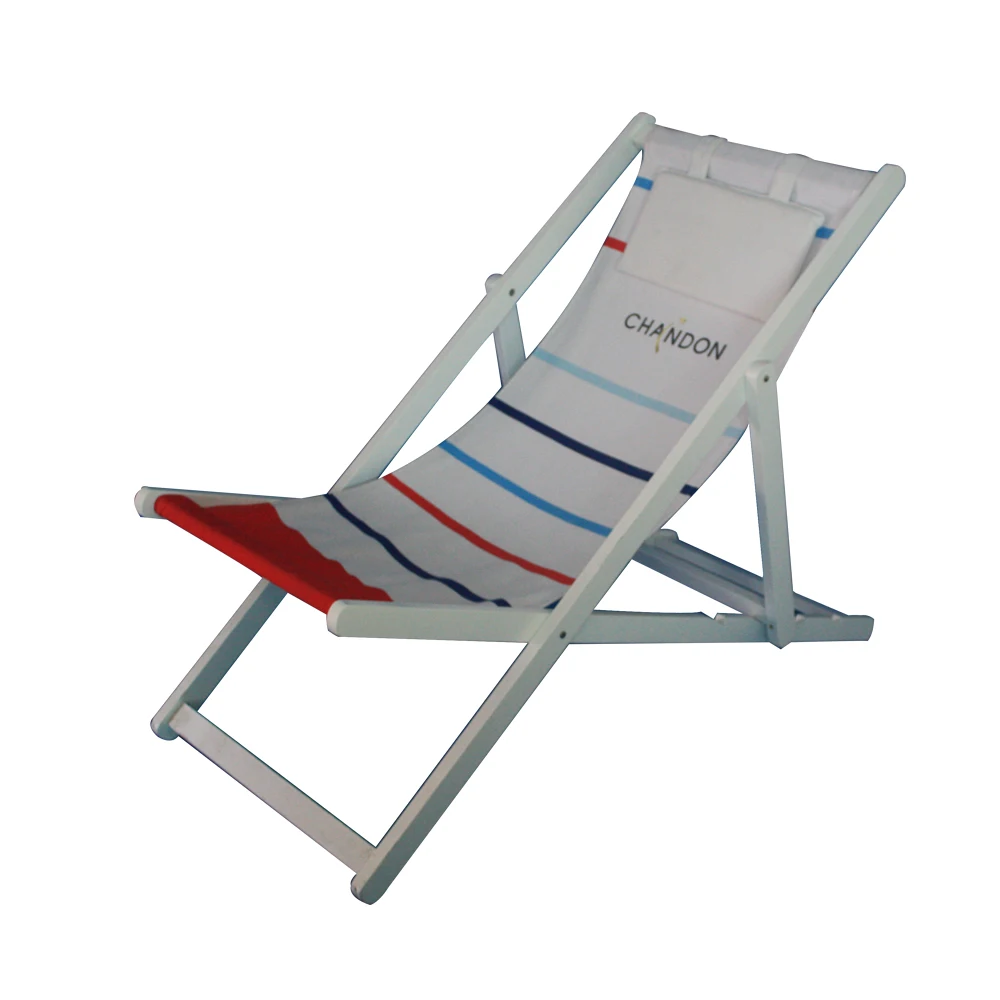 High Quality Factory Supply Wood  Sling Chair Deck Chair Lounge Chair
