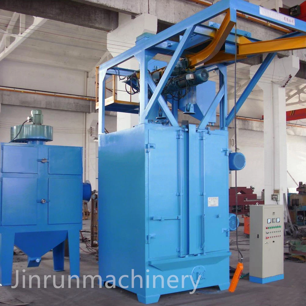 Single and double hooks shot blasting machine, hook type shot blaster