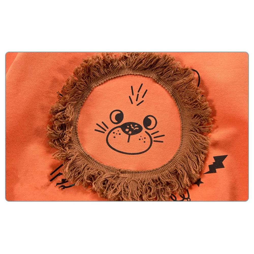 
Children Winter Set Gold Autumn Boy and girls funny face sun Sportswear Girls Casual Two-piece 