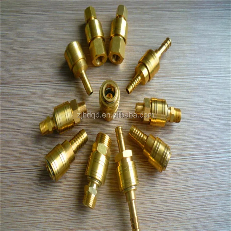 brass german type quick coupling , 1/4 male threaded german type quick couplers