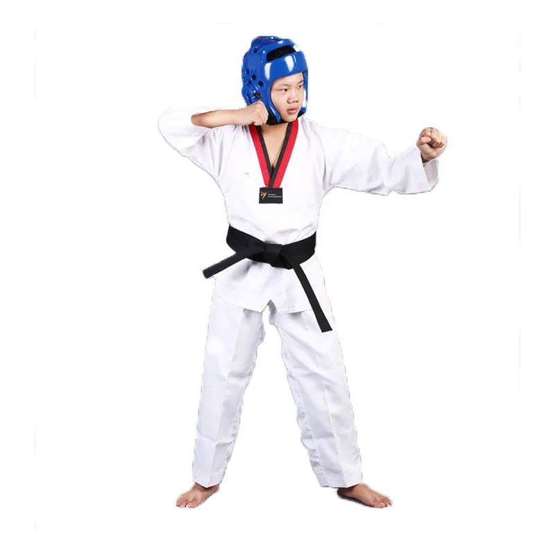 Lightweight WTF Taekwondo Uniform with Black V-neck